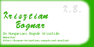 krisztian bognar business card